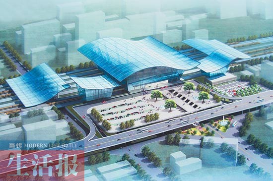 南宁火车站将“大变脸” 站底跑地铁门前又起高架