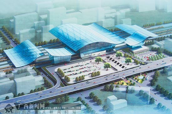 南宁火车站将“大变脸” 站底跑地铁门前又起高架