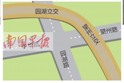 望州铁道口下挖13米建立交 同时开建园湖立交(图)