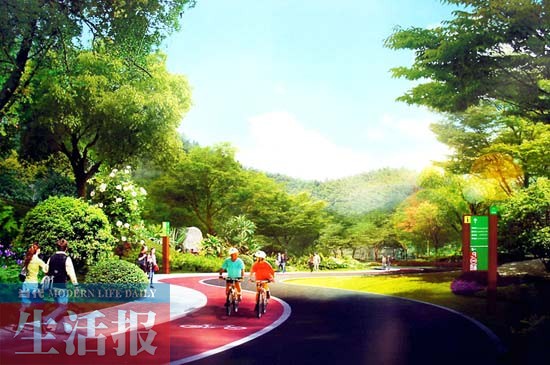 南宁青秀山将建20公里红色