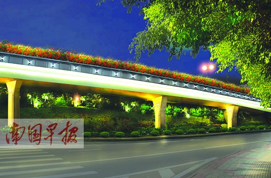 南宁竹溪立交亮化升级 预计8月30日前完工(图)
