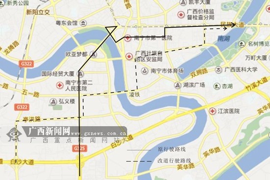 南宁提速出行 11路208路8路等公交线路调整(图)